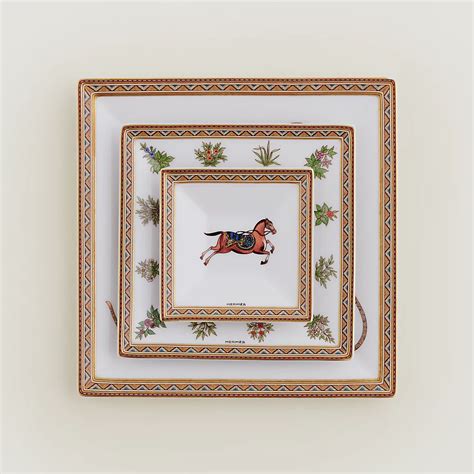 Cheval d’Orient square plate n°3 